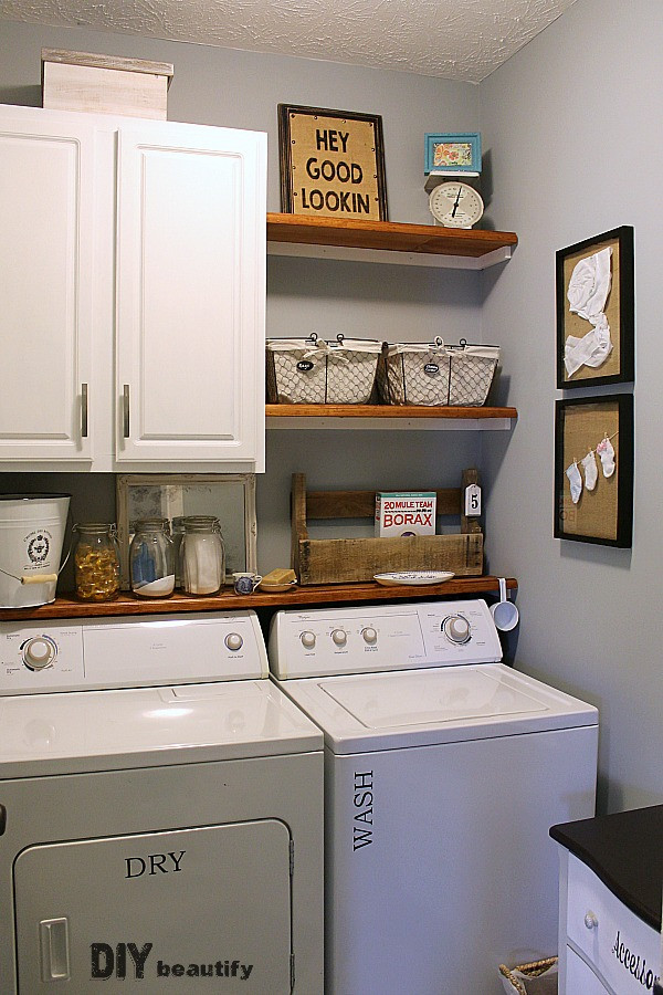 Best ideas about Laundry Room Shelf
. Save or Pin Farmhouse Modern Laundry Room Reveal Now.