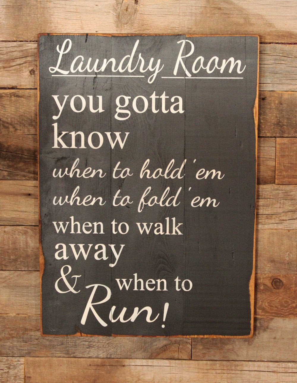 Best ideas about Laundry Room Signs
. Save or Pin Wood Sign Laundry Room Know when to Run Subway Now.