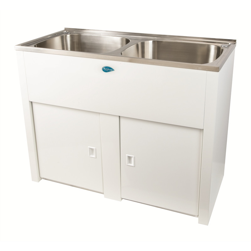 Best ideas about Laundry Tubs With Cabinet
. Save or Pin Everhard 45L NuGleam Double Laundry Trough And Cabinet Now.