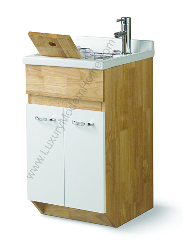 Best ideas about Laundry Tubs With Cabinet
. Save or Pin Modern 18" SMALL Laundry Utility Sink Mop Slop Oak Now.
