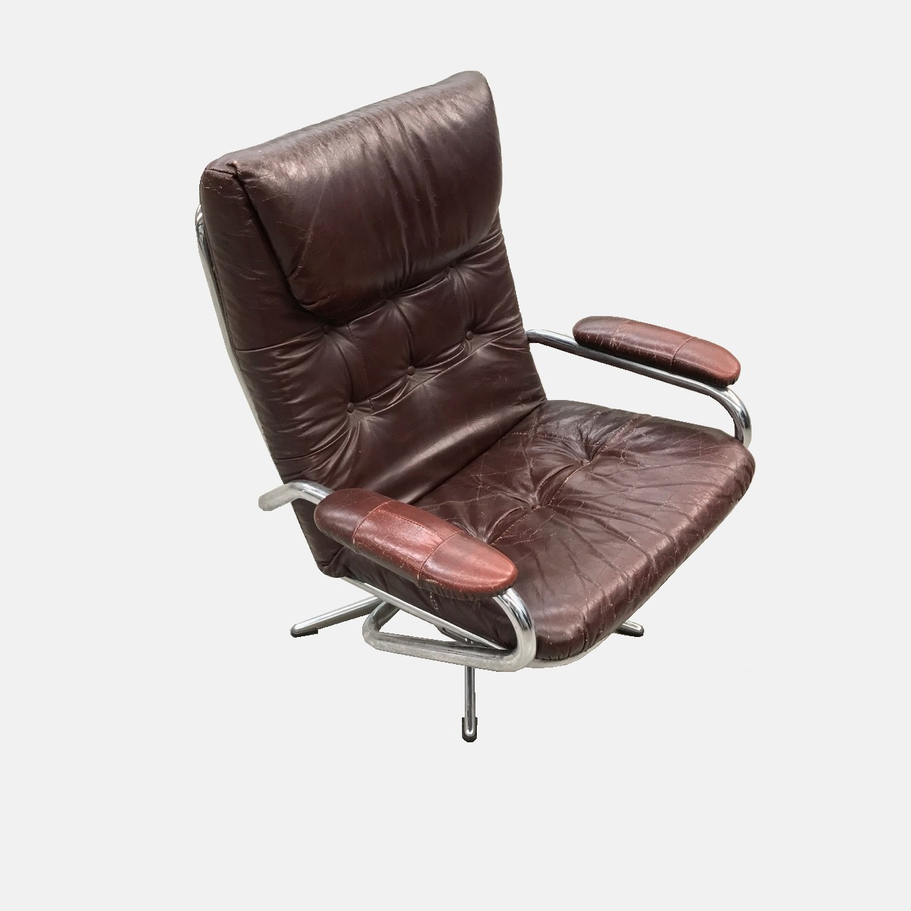 Best ideas about Leather Lounge Chair
. Save or Pin 1970 s chrome & leather lounge chair Now.