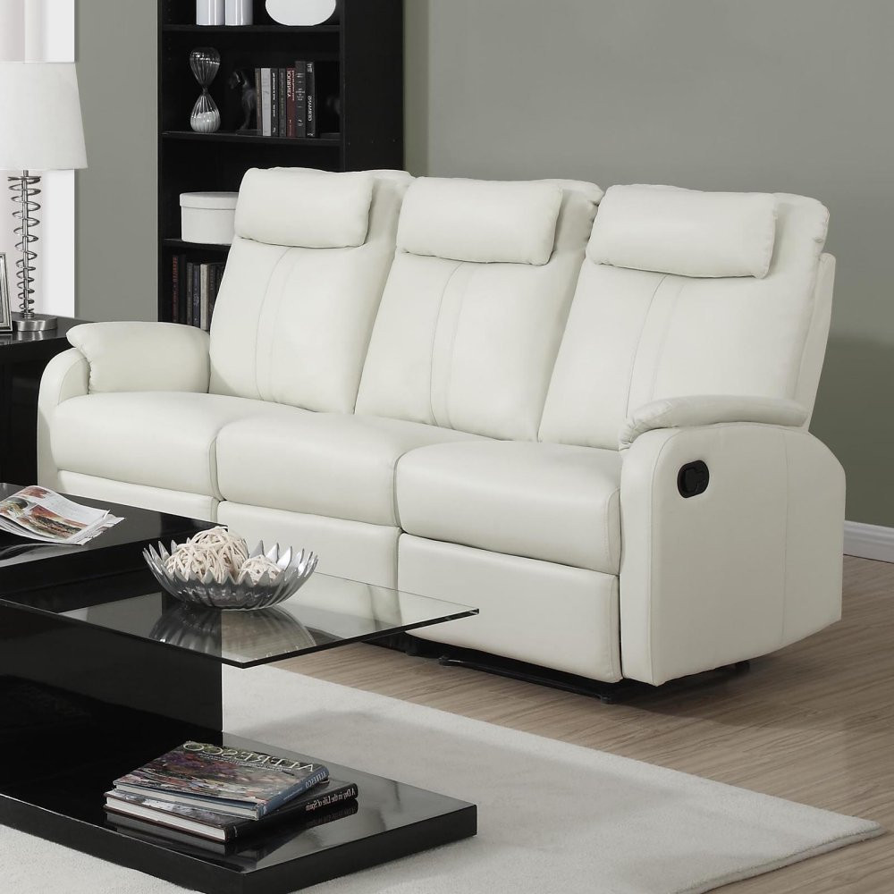 Best ideas about Leather Recliner Sofa
. Save or Pin Monarch Specialties Reclining Sofa Ivory Bonded Leather Now.