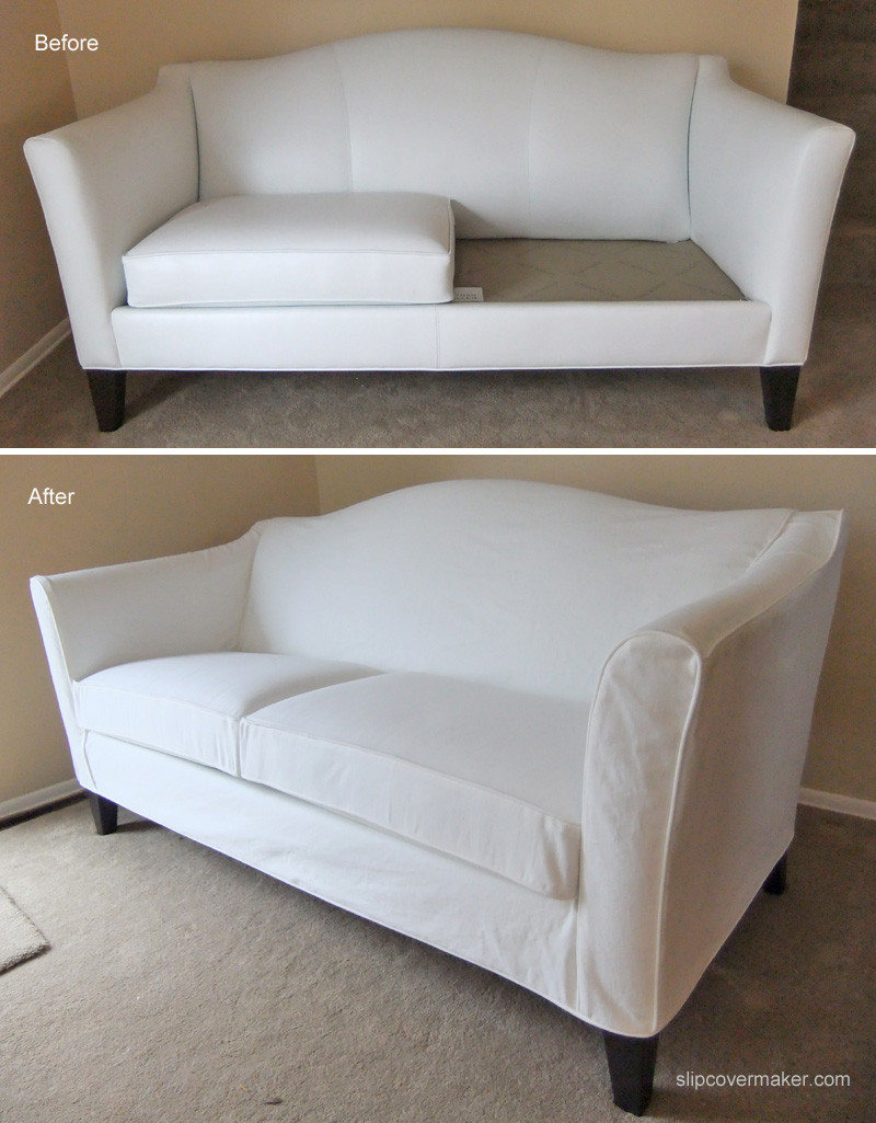 Best ideas about Leather Sofa Covers
. Save or Pin before after sofa slipcover Now.