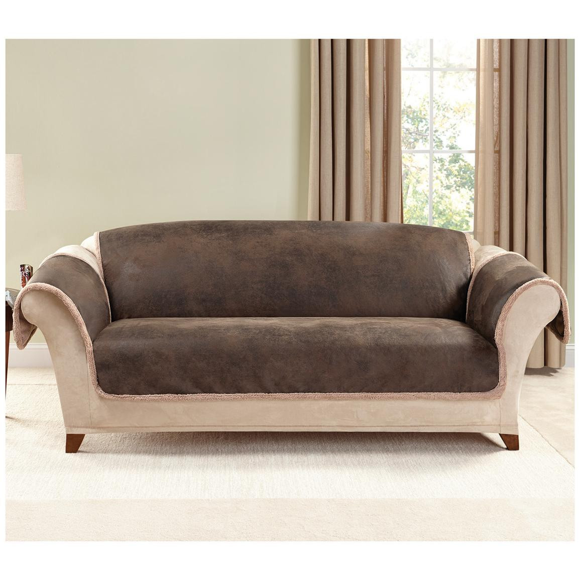 Best ideas about Leather Sofa Covers
. Save or Pin Sure Fit Leather Furn Friend Sofa Slipcover Now.