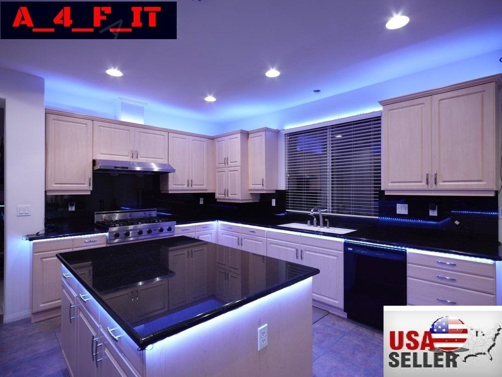 Best ideas about Led Kitchen Lights
. Save or Pin 4Pcs LED Kitchen Under Cabinet Light Strip RGB SMD 5050 Now.