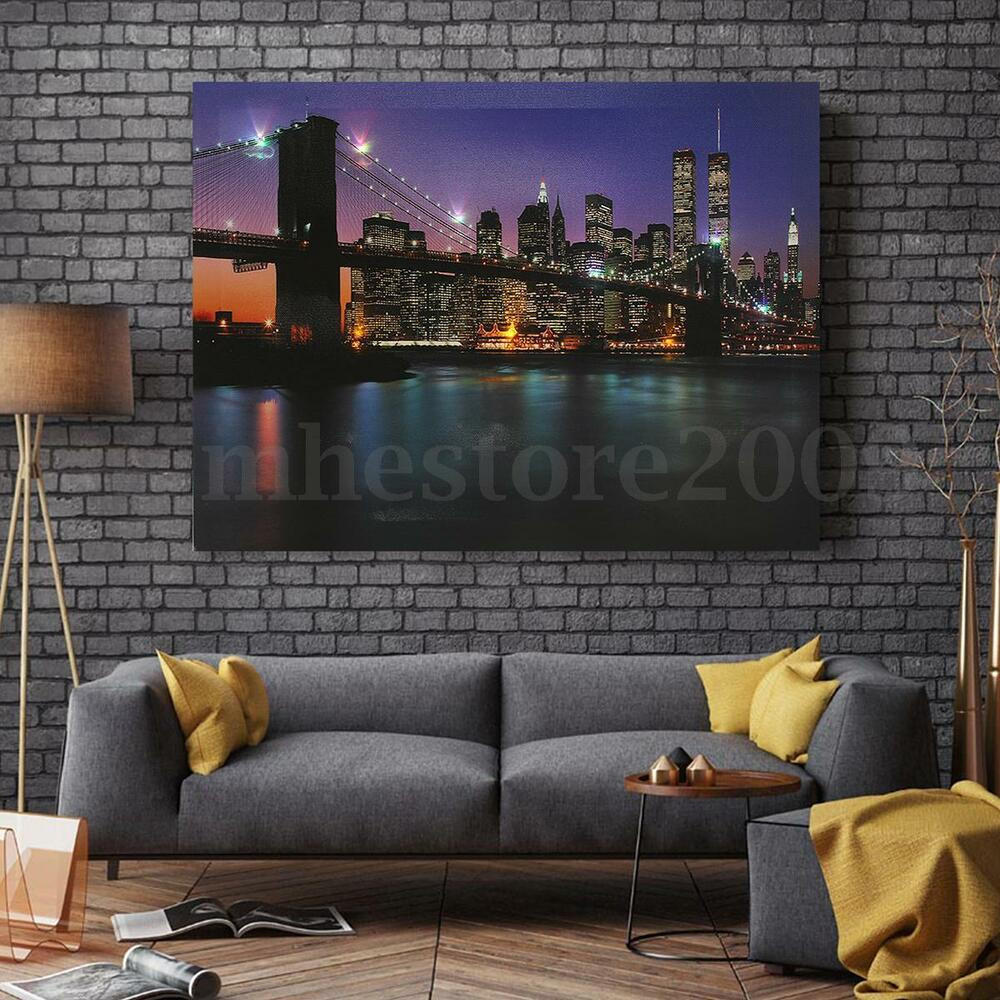 Best ideas about Led Wall Art
. Save or Pin The Brooklyn Bridge LED Light Up Lighted Canvas Painting Now.