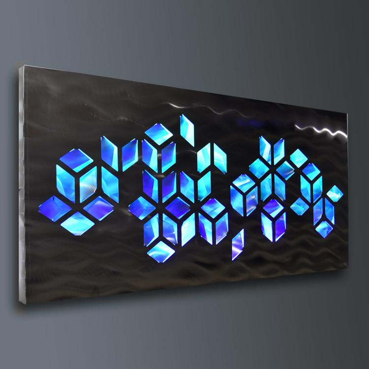 Best ideas about Led Wall Art
. Save or Pin "Impulse" 46"x22" Abstract Geometric Design Metal Now.