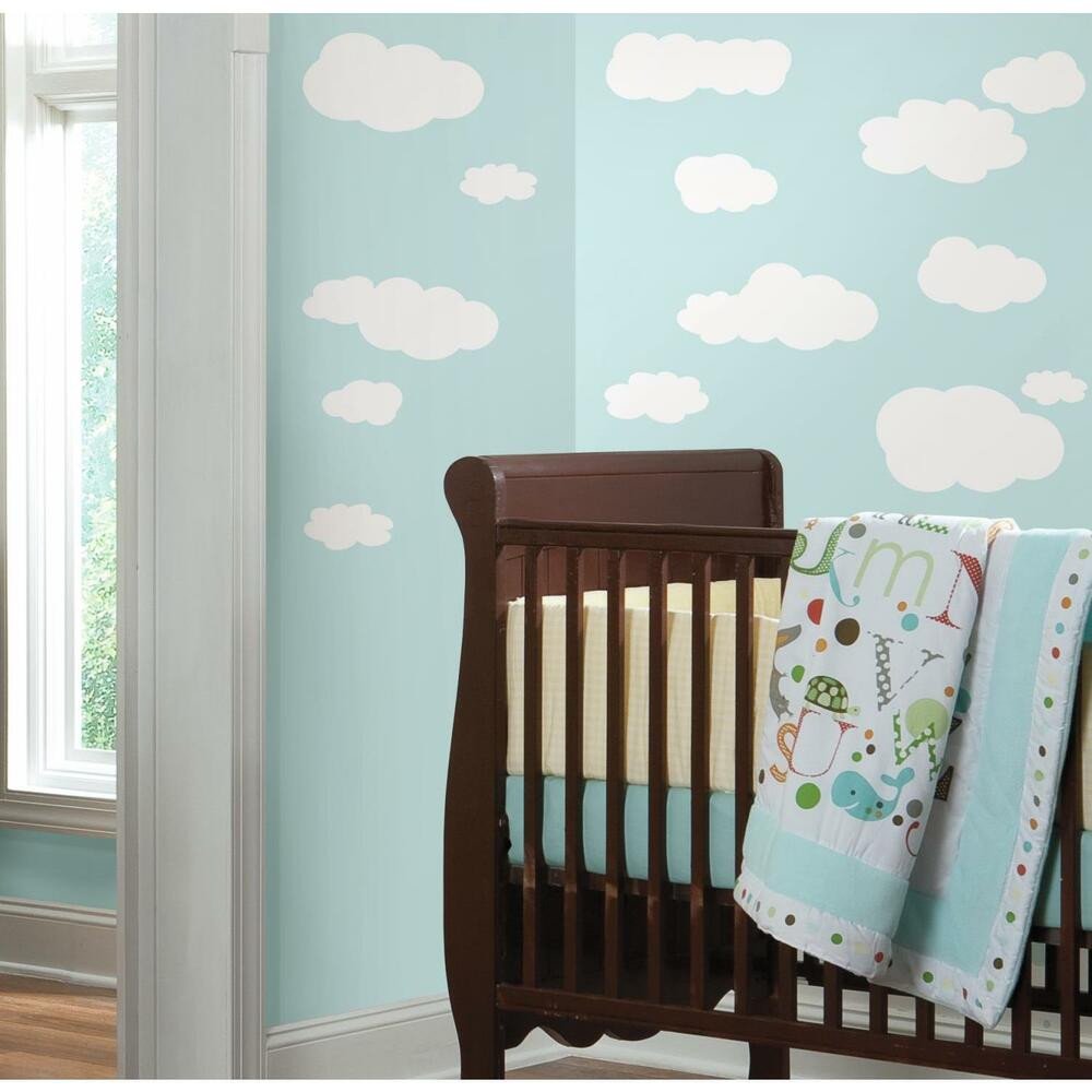Best ideas about Lettering For Baby Room
. Save or Pin CLOUDS WHITE stick ups 19 big decals nursery wall stickers Now.