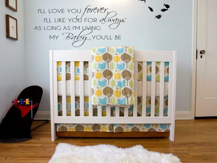 Best ideas about Lettering For Baby Room
. Save or Pin I LL LOVE YOU FOREVER Vinyl Wall Decal Words Lettering Now.