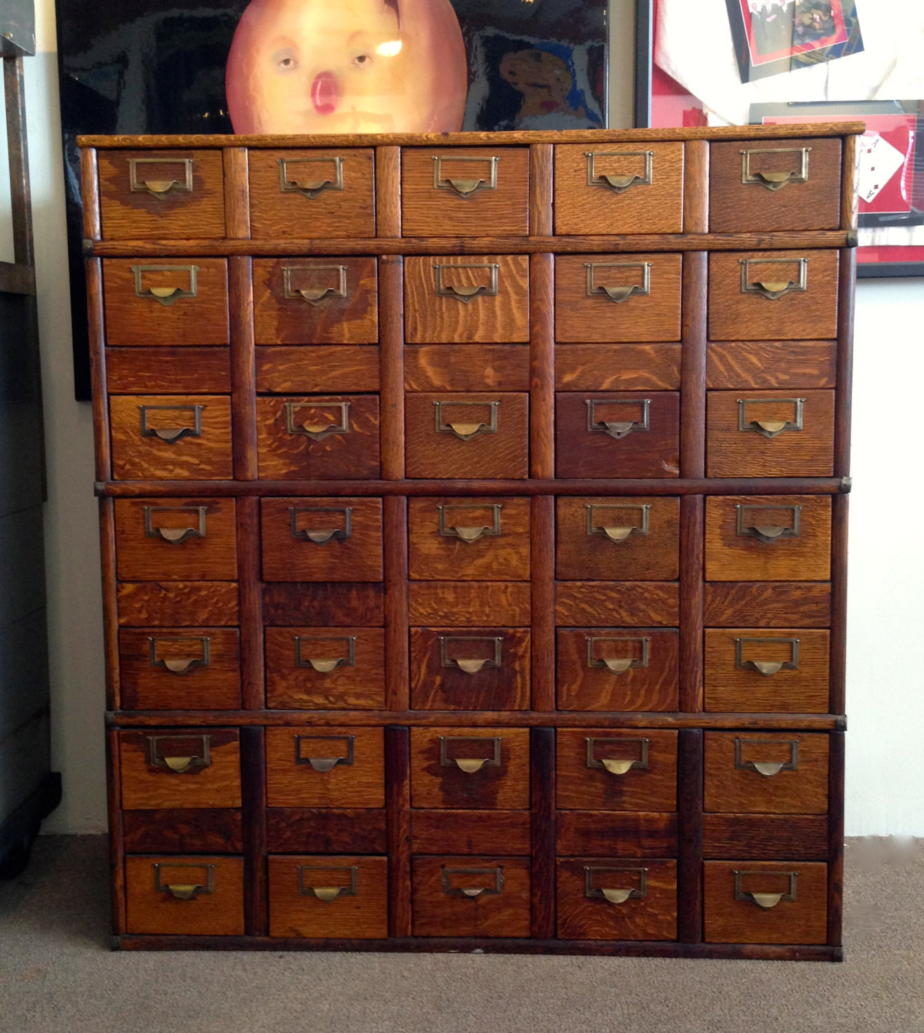 Best ideas about Library Card Cabinet
. Save or Pin Vintage Oak Globe 35 Drawer Library Card Catalog Storage Now.