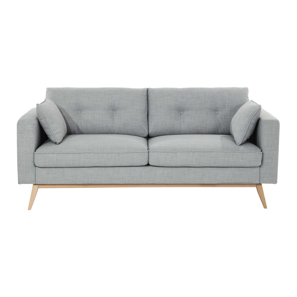 Best ideas about Light Grey Sofa
. Save or Pin 3 seater fabric sofa in light grey Brooke Now.