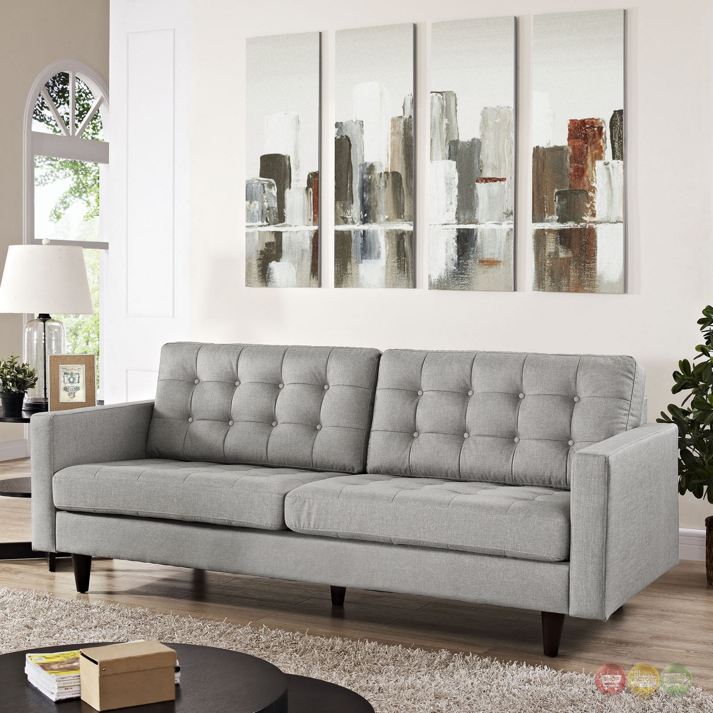 Best ideas about Light Grey Sofa
. Save or Pin Empress Contemporary Button tufted Upholstered Sofa Light Now.