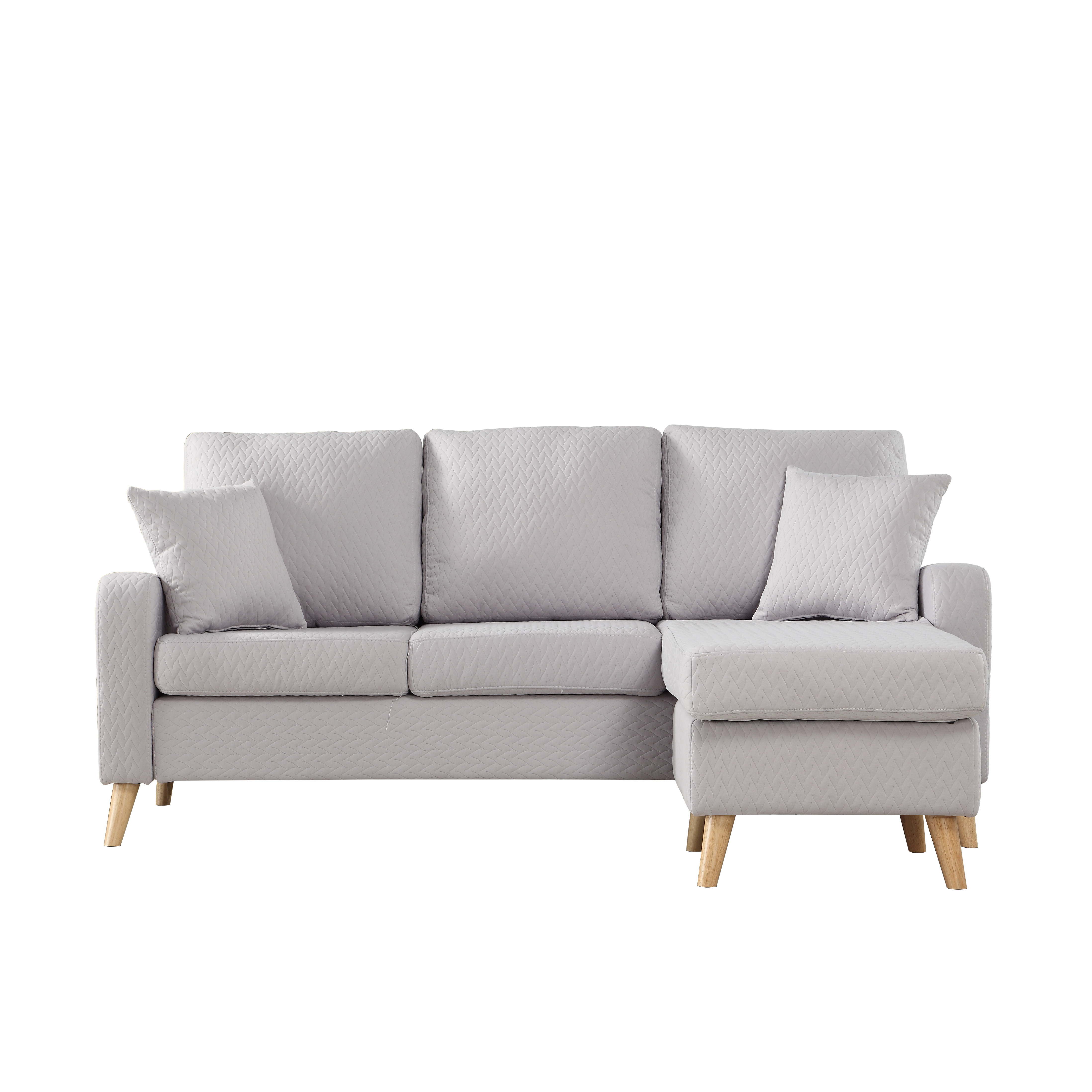 Best ideas about Light Grey Sofa
. Save or Pin Modern Fabric Small Space Sectional Sofa with Reversible Now.