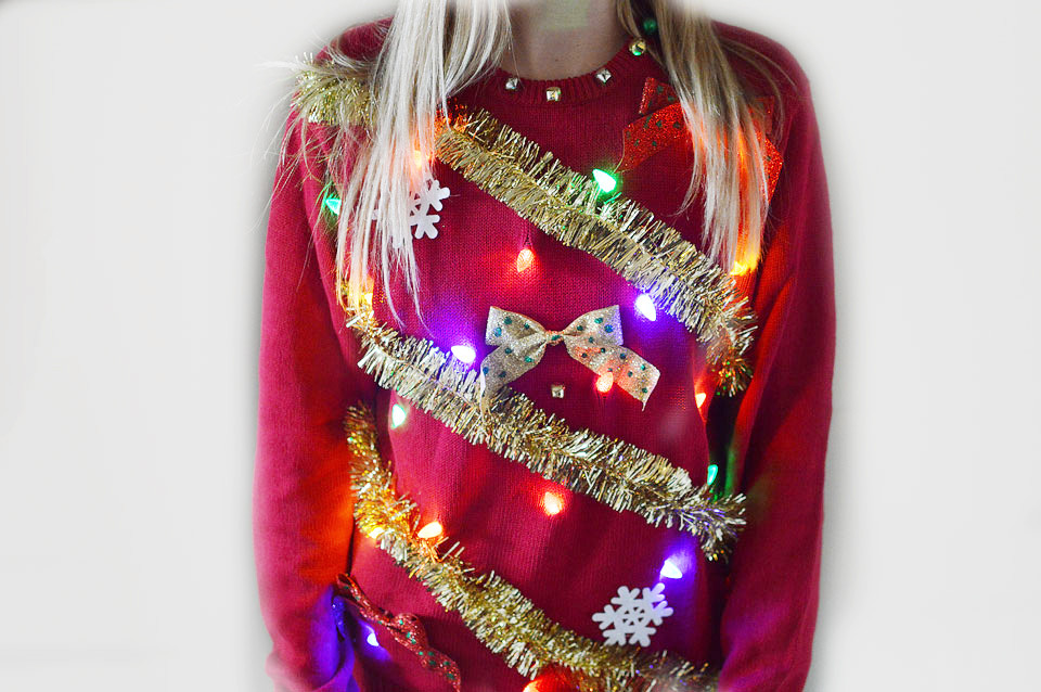 Best ideas about Light Up Christmas Sweater DIY
. Save or Pin DIY Light Up Ugly Christmas Sweater The Samantha Show A Now.
