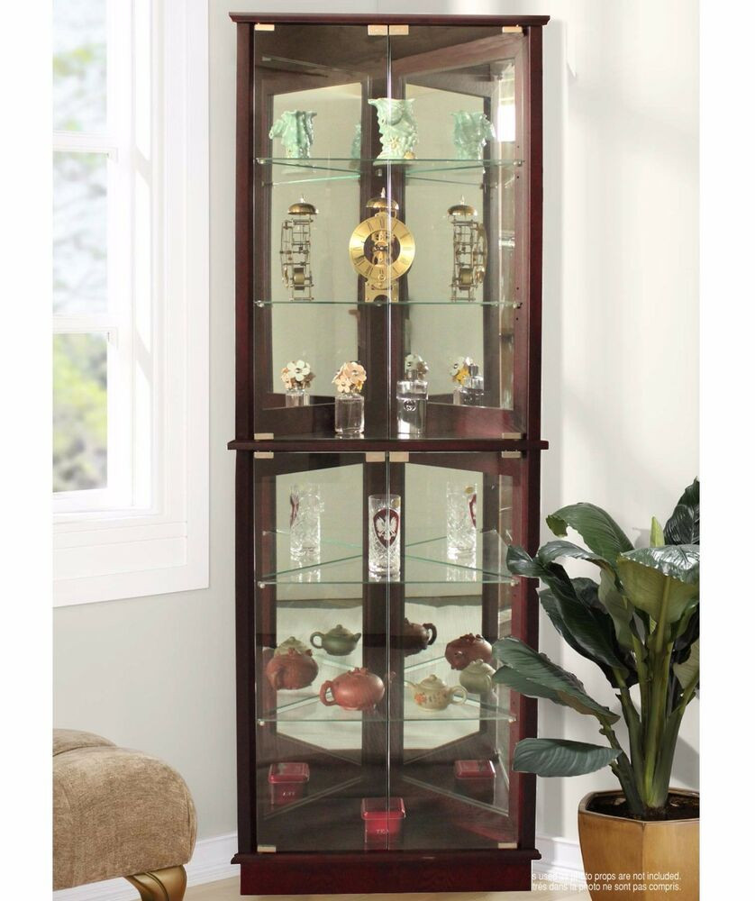 Best ideas about Lighted Curio Cabinet
. Save or Pin Lighted Curio Cabinet Storage Tall Corner 5 Shelves Now.