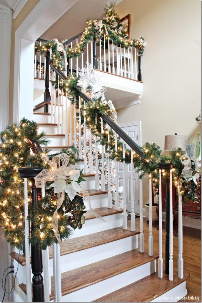 Best ideas about Lighted Garland For Staircase
. Save or Pin My Sister s Christmas Home 2013 Southern Hospitality Now.