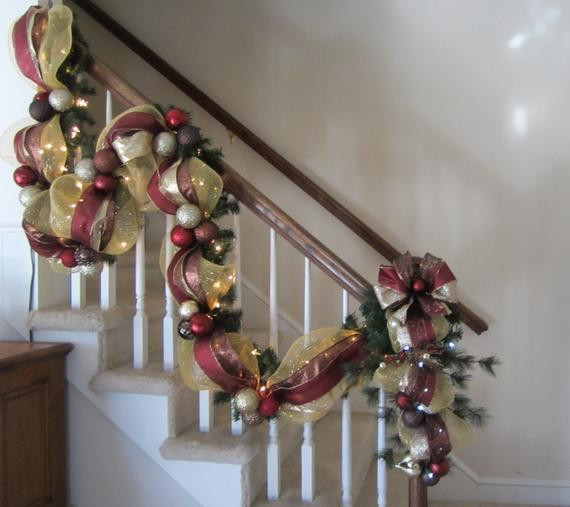 Best ideas about Lighted Garland For Staircase
. Save or Pin Christmas Set Garland Swag Wreath SPECIAL Old World Now.