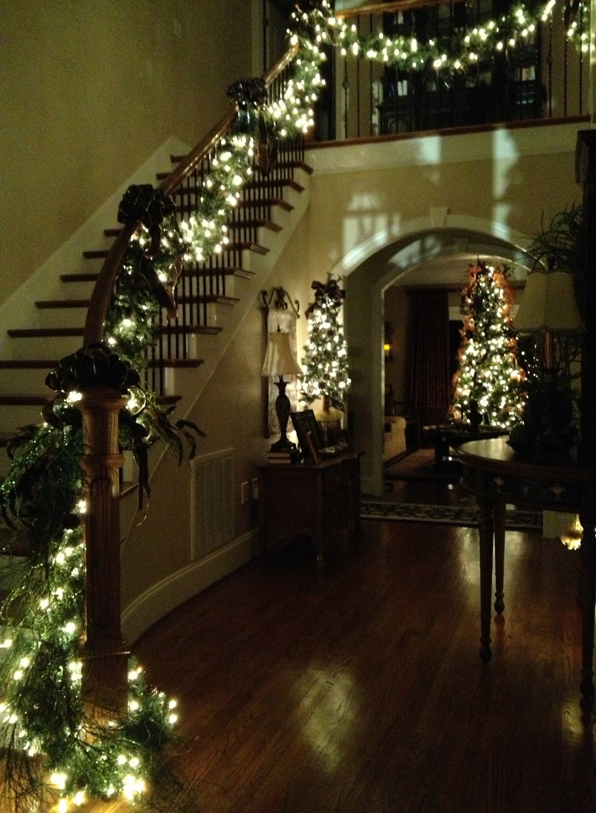 Best ideas about Lighted Garland For Staircase
. Save or Pin Southern n Sassy Christmas Garland the Stairs Now.