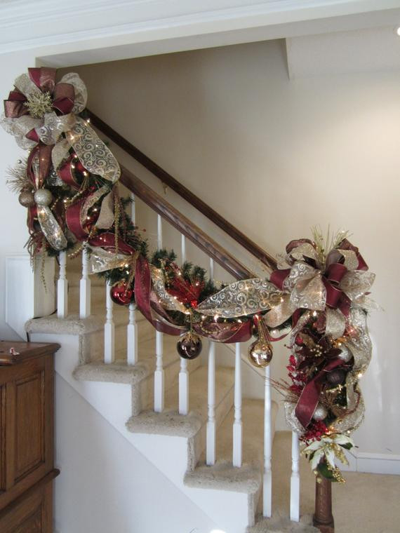 Best ideas about Lighted Garland For Staircase
. Save or Pin Christmas Garland Swag Lighted Staircase by Now.