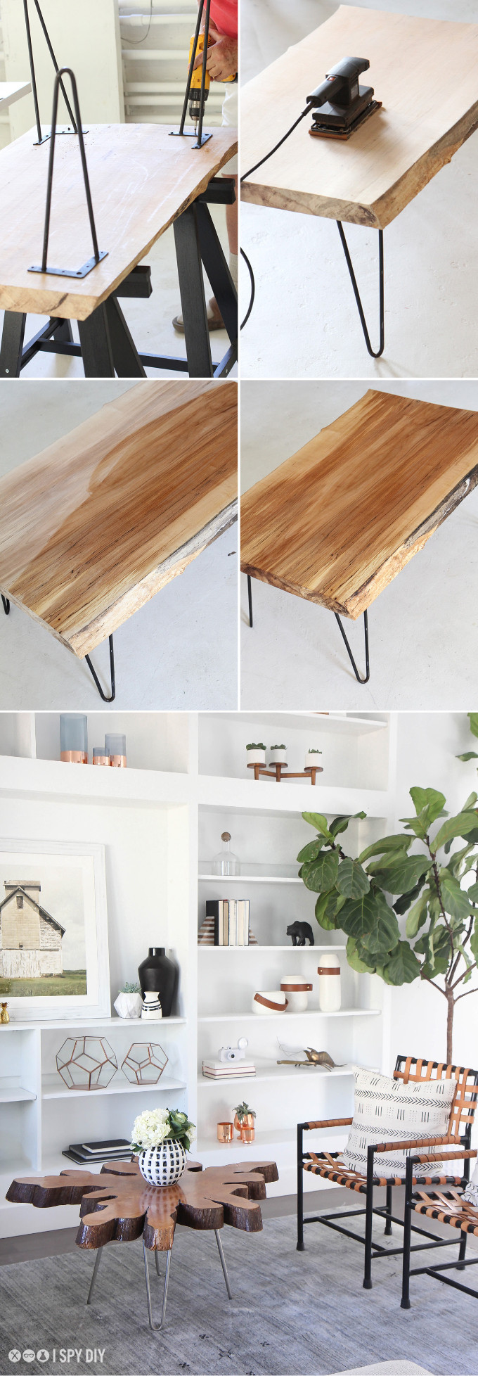 Best ideas about Live Edge Coffee Table DIY
. Save or Pin BEFORE & AFTER Living Room DIY Live Edge Coffee Table Now.
