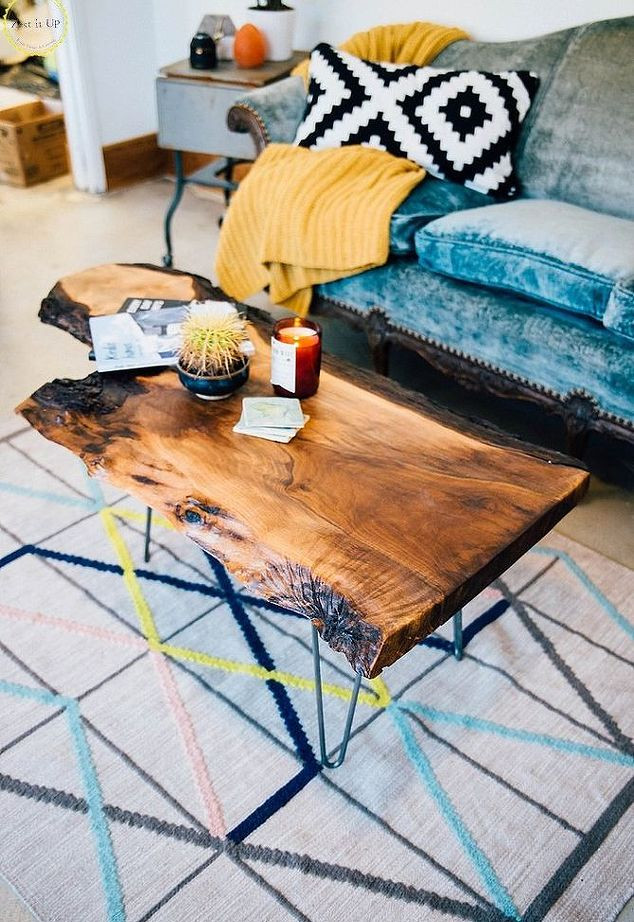 Best ideas about Live Edge Coffee Table DIY
. Save or Pin DIY Live Edge Coffee Table With Hairpin Legs Now.