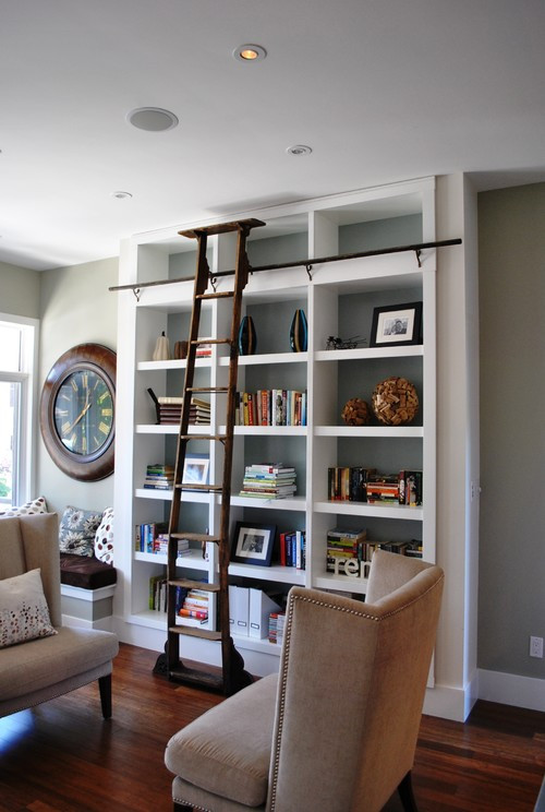 Best ideas about Living Room Bookshelf
. Save or Pin Library Bookcases with Ladders Now.