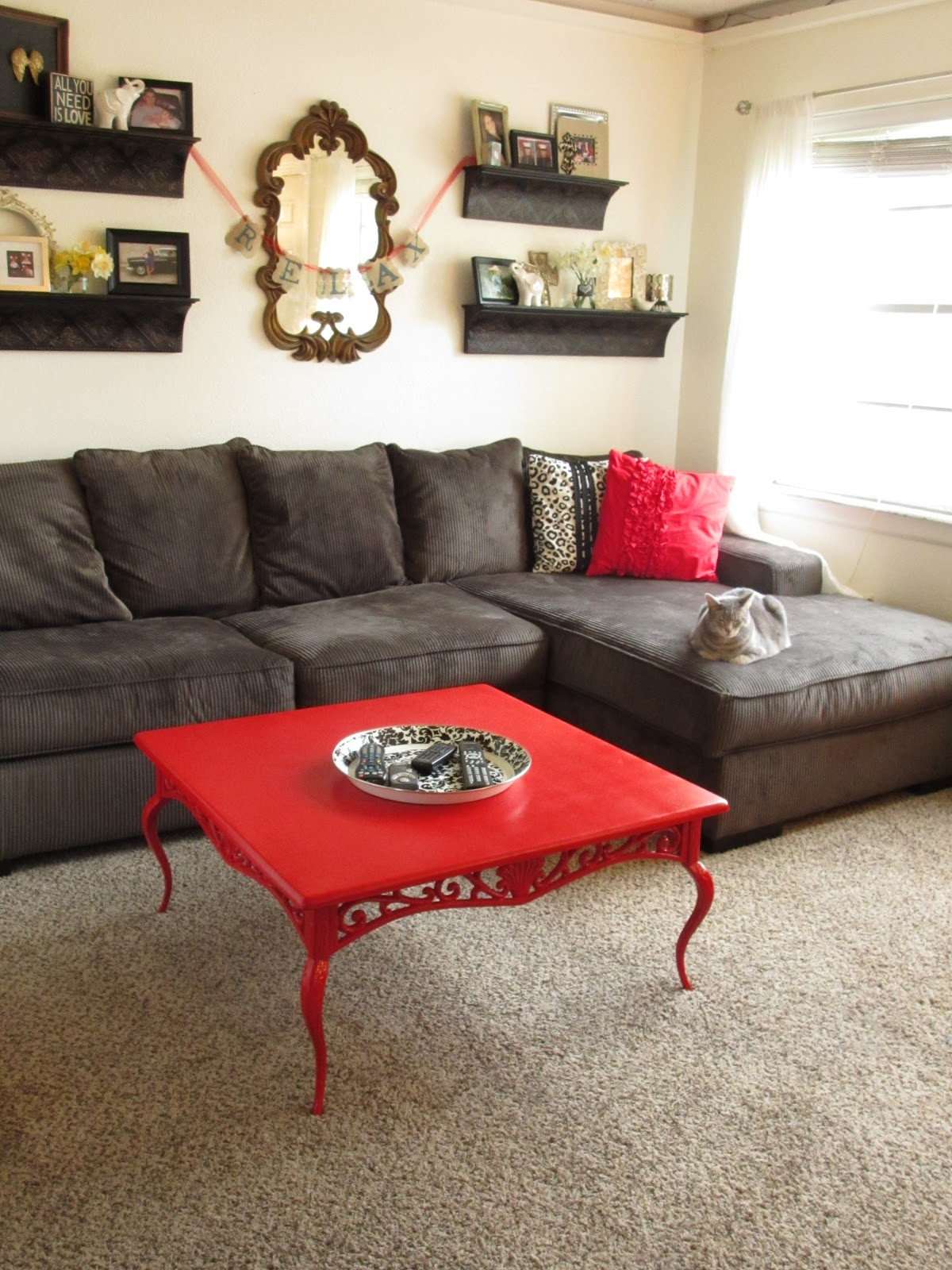 Best ideas about Living Room Coffee Table
. Save or Pin Living Room With Red Coffee Table Arranging Credenza — The Now.
