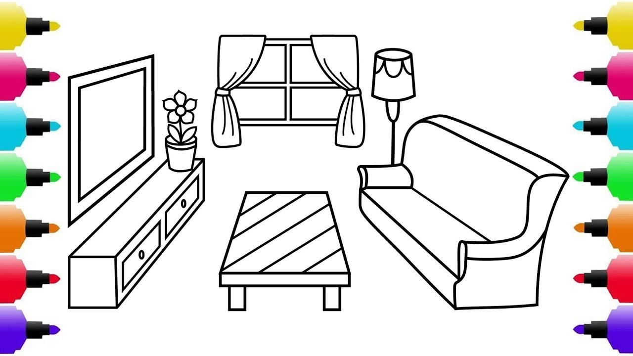 Best ideas about Living Room Drawing
. Save or Pin How To Draw a Living Room For Kids Coloring Pages With Now.