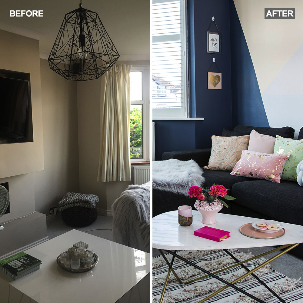 Best ideas about Living Room Makeovers
. Save or Pin Before and after see how this bland living room has been Now.