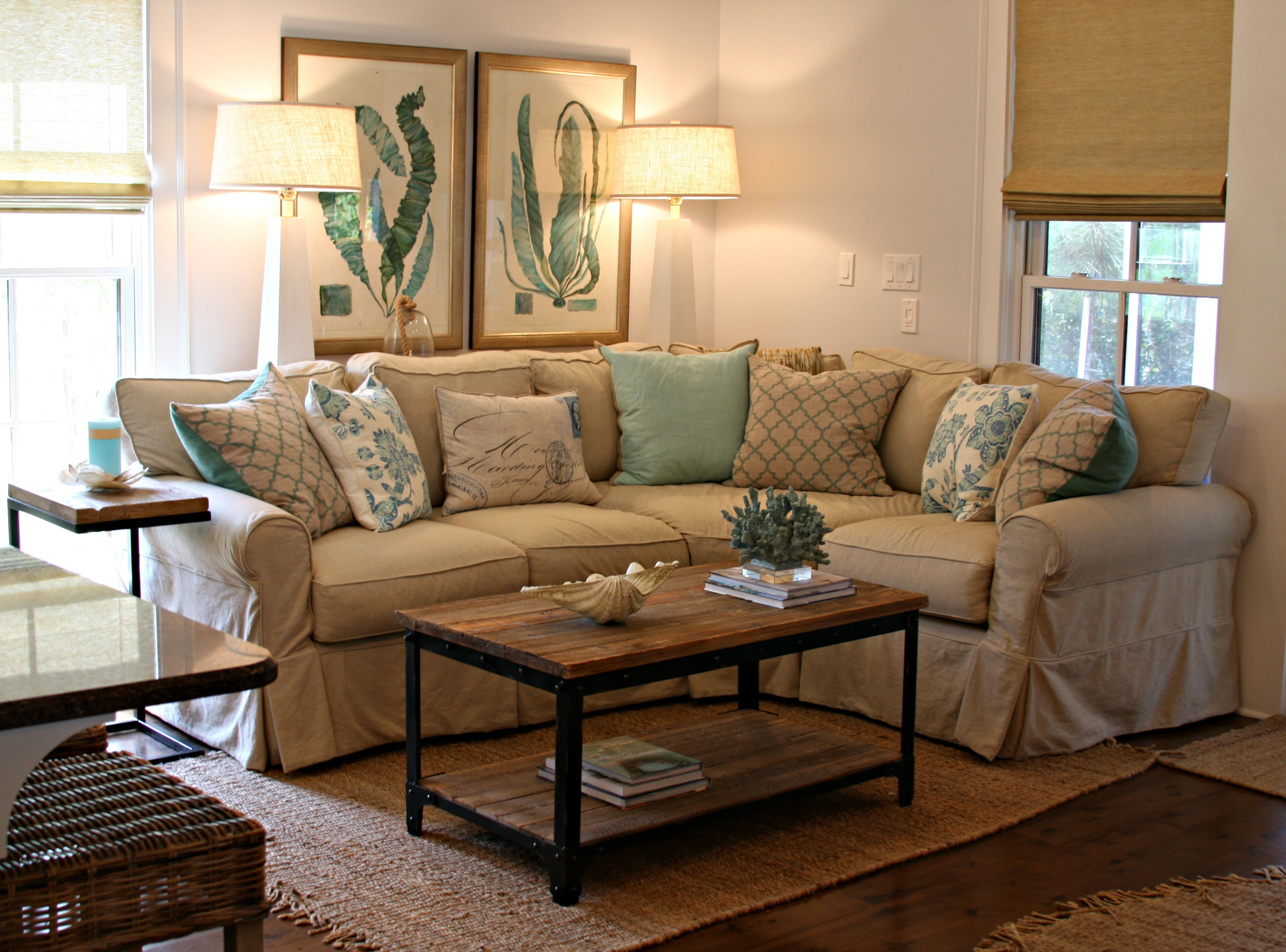 Best ideas about Living Room Sectional
. Save or Pin Watersound Beach Cottage Interior Design by Andrea Now.