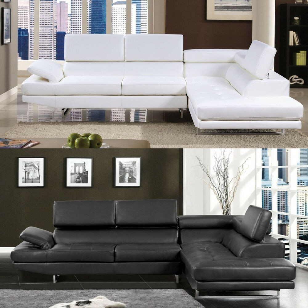 Best ideas about Living Room Sectional
. Save or Pin Sectional Sofa Black White Sectional Couch Modern 2 Piece Now.