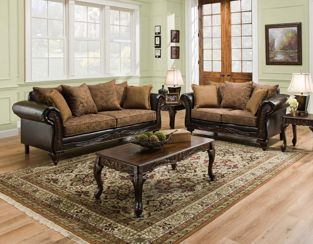 Best ideas about Living Room Set
. Save or Pin San Marino Traditional Living Room Furniture Set w Wood Now.