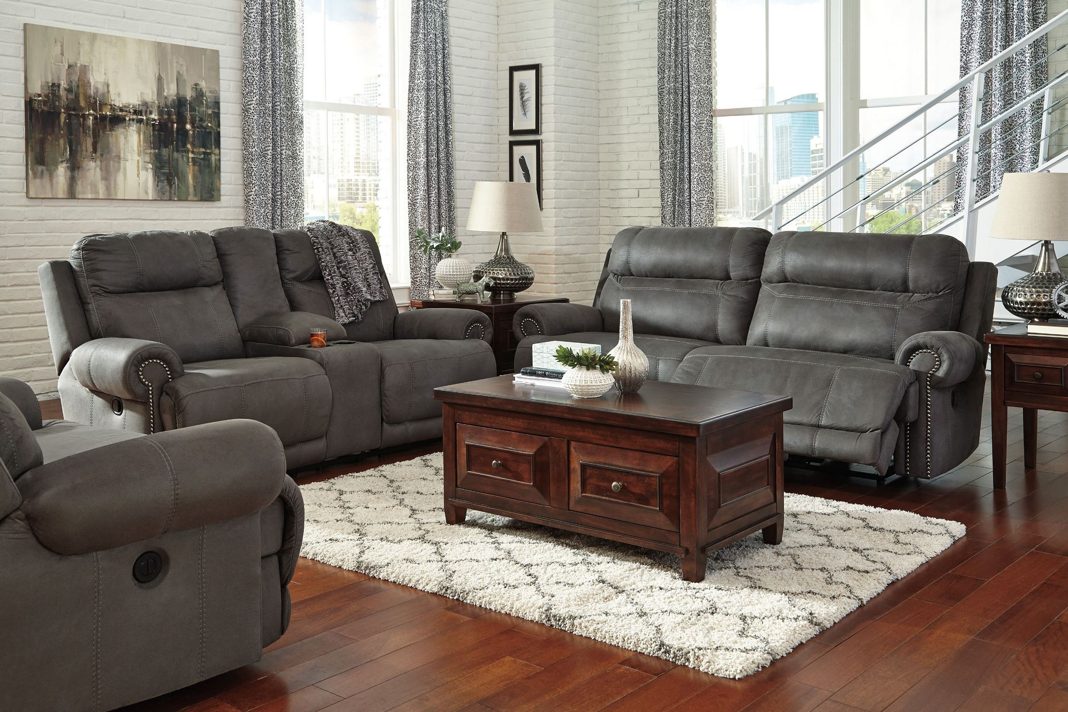 Best ideas about Living Room Set
. Save or Pin Austere Gray Power Reclining Living Room Set from Ashley Now.