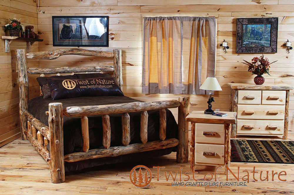 Best ideas about Log Bedroom Set
. Save or Pin Log Bedroom set Free shipping King Size Log Bed Log Now.