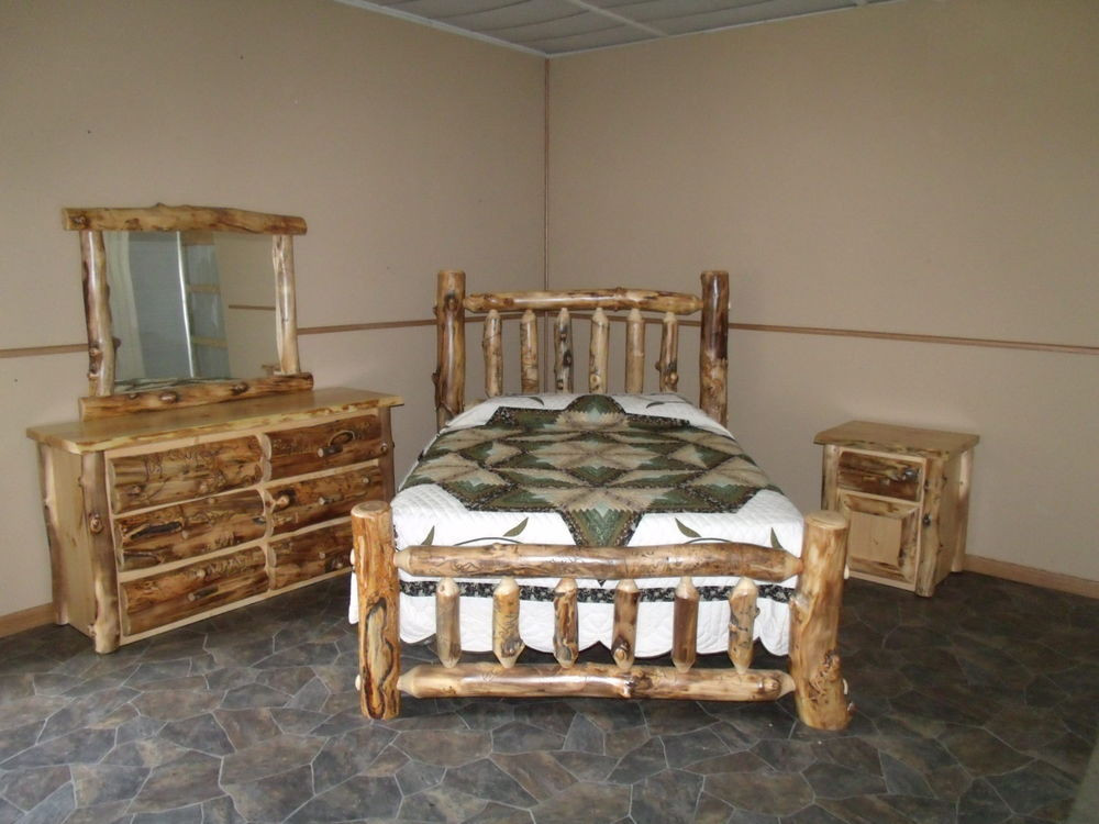 Best ideas about Log Bedroom Set
. Save or Pin Rustic Aspen Log BEDROOM SET QUEEN plete Bed Dresser Now.