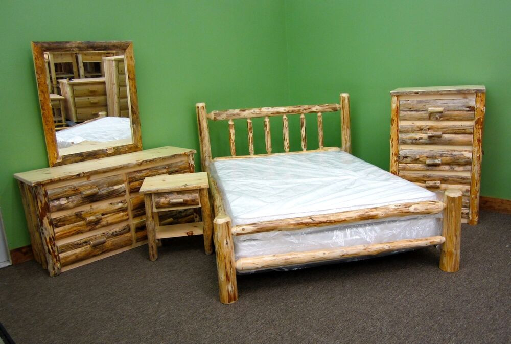 Best ideas about Log Bedroom Set
. Save or Pin Rustic Pine Queen Log Bedroom Suite 5 pc Set $2459 Now.