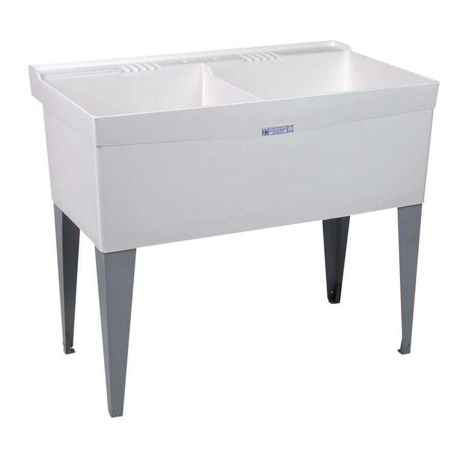 Best ideas about Lowe'S Bathroom Vanities
. Save or Pin Shop Mustee White Polypropylene Utility Tub At Lowes Now.