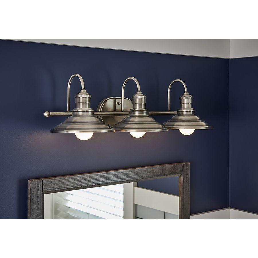 Best ideas about Lowes Bathroom Vanity Lights
. Save or Pin allen roth 3 Light Hainsbrook Antique Pewter Bathroom Now.