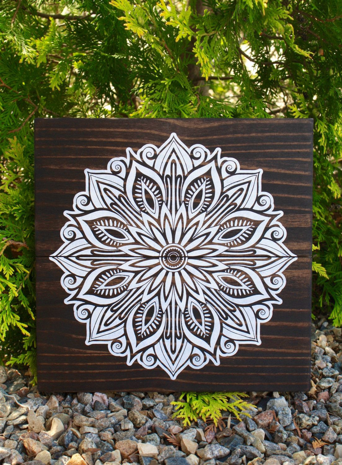 Best ideas about Mandala Wall Art
. Save or Pin Wood Wall Art Detailed Mandala Modern Mandala Painted Now.