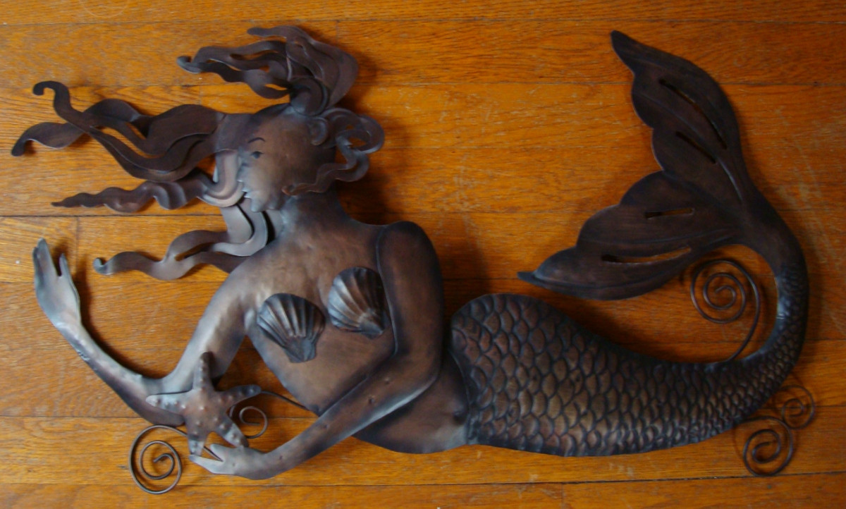 Best ideas about Mermaid Wall Art
. Save or Pin GIANT 2 5 FOOT MERMAID Rustic Metal Wall Sculpture Art Now.