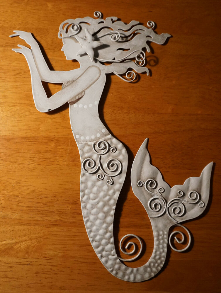 Best ideas about Mermaid Wall Art
. Save or Pin BEAUTIFUL RUSTIC WHITE MERMAID Metal Wall Sculpture Art Now.