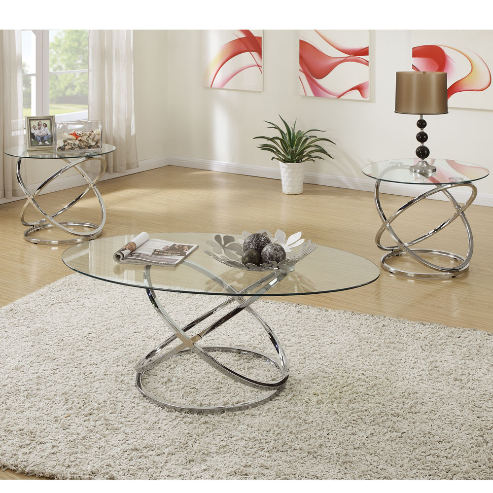 Best ideas about Metal And Glass Coffee Table
. Save or Pin 3 Pcs Oval Glass Cocktail Coffee Table Round End Side Now.