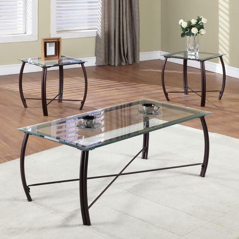 Best ideas about Metal And Glass Coffee Table
. Save or Pin 3 PIECE MODERN ELEGANCE GLASS METAL COFFEE & END TABLE SET Now.