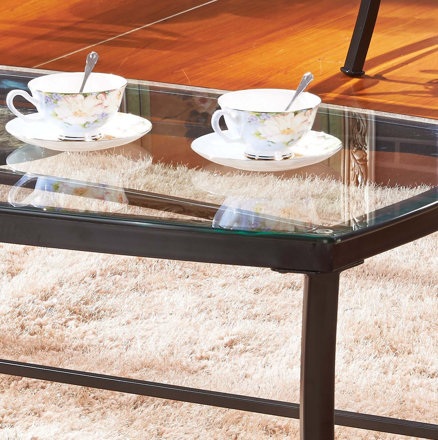 Best ideas about Metal And Glass Coffee Table
. Save or Pin Adeco Metal Glass Coffee Table FT0016L Now.