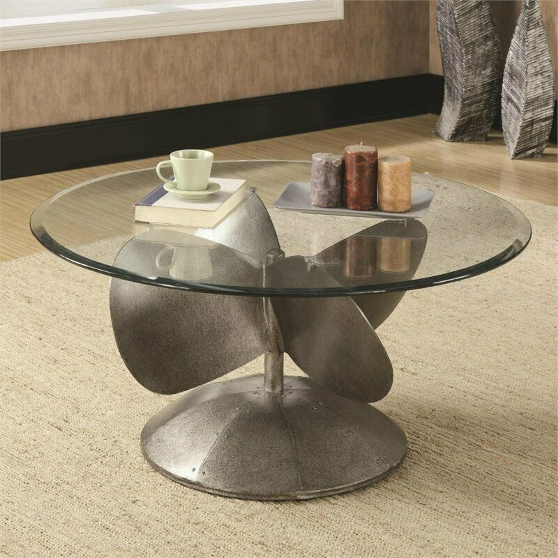 Best ideas about Metal And Glass Coffee Table
. Save or Pin Coaster Round Glass Top Coffee Table in Aged Metal Now.