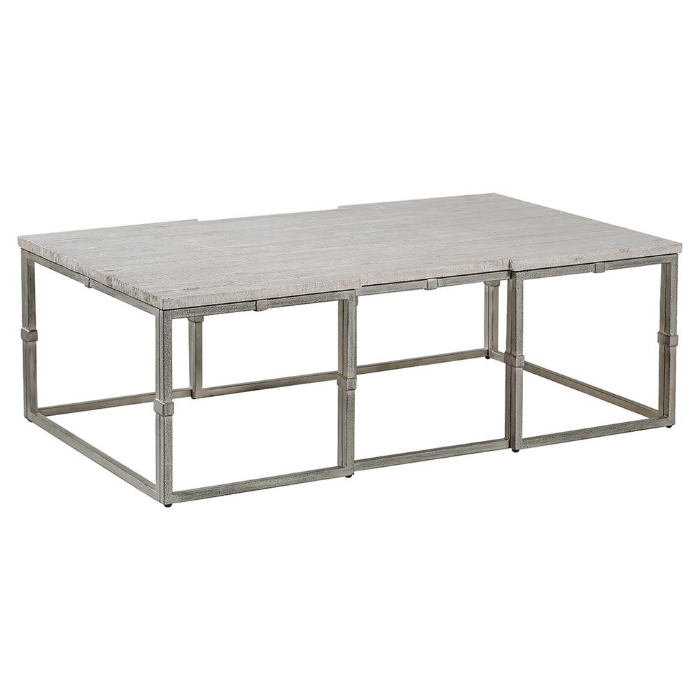 Best ideas about Metal Coffee Table
. Save or Pin Annabel Rustic Grey Wood Brushed Metal Coffee Table Now.