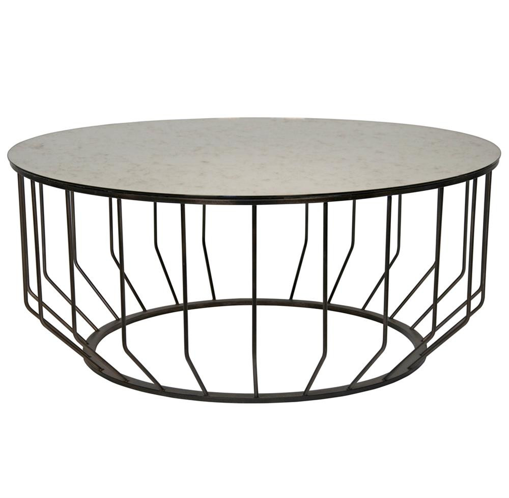 Best ideas about Metal Coffee Table
. Save or Pin Sandford Industrial Loft Antique Glass Metal Round Coffee Now.