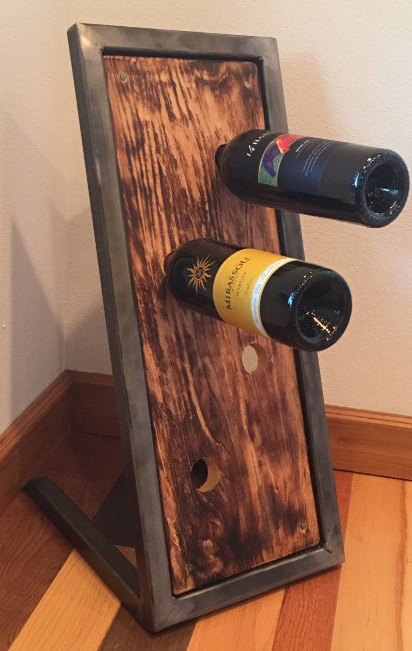 Best ideas about Metal Floor Standing Wine Racks
. Save or Pin Wine Rack Floor Standing Industrial Metal and Wood Wine Rack Now.