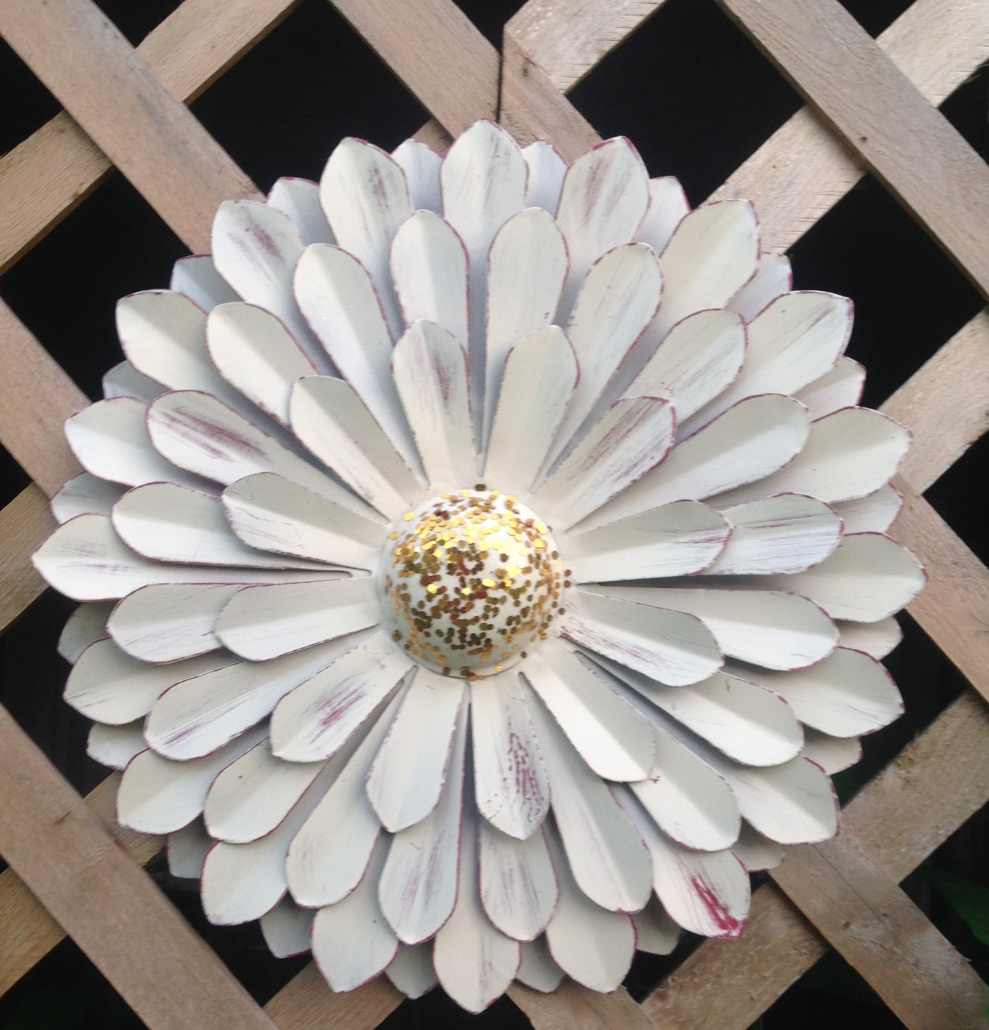Best ideas about Metal Flower Wall Art
. Save or Pin White Metal Flower Wall Art Metal Yard Art Hanging Zinnia Now.