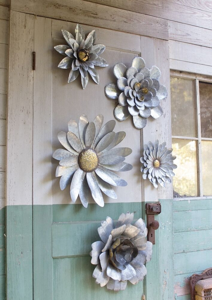 Best ideas about Metal Flower Wall Art
. Save or Pin 5 Galvanized Metal Flower Wall Art Sculptures Indoor Now.